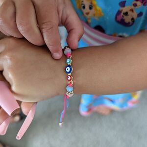 CHILD/TEEN/ADULT - MULTICOLOR HANDMADE EVIL EYE BRACELET